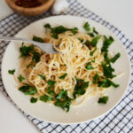 веганская паста с оливковым маслом и чесноком
